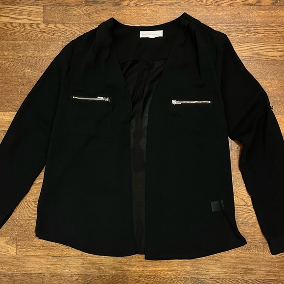 Black chiffon pocket blouse - Picture 4 of 6